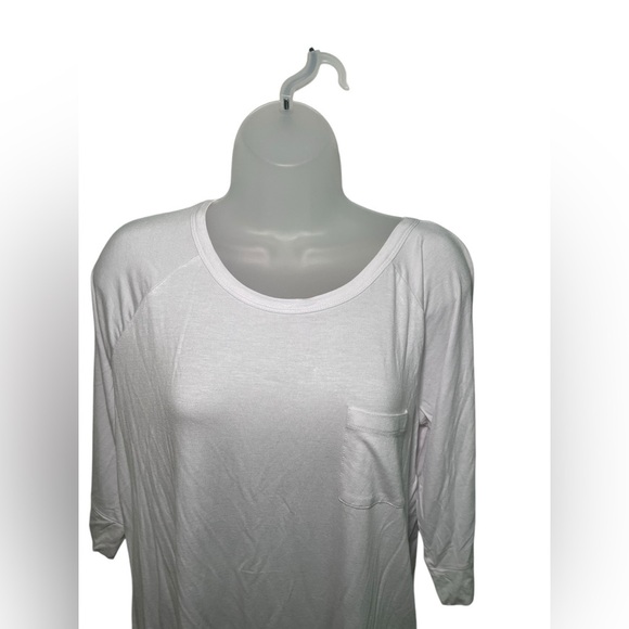 Chaser New White Viscose Baseball Tee Size Large - Picture 3 of 5